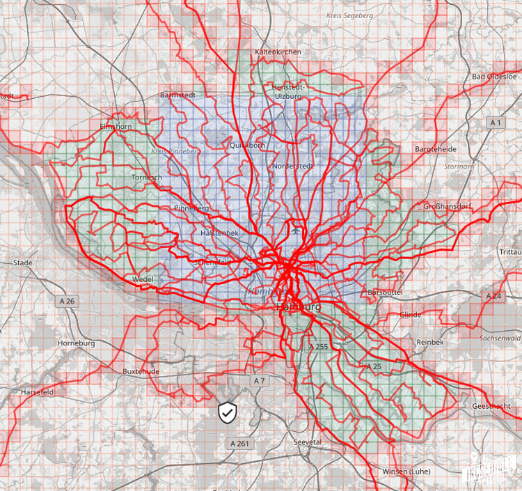Screenshot von Routen und der Heatmap in Statshunter